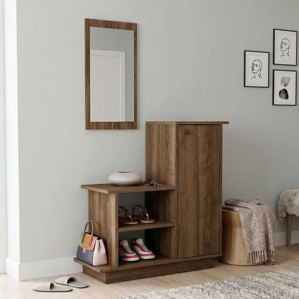 Έπιπλο εισόδου Cute Megapap χρώμα καρυδί 90x35x95εκ. | GP028-0113,2
