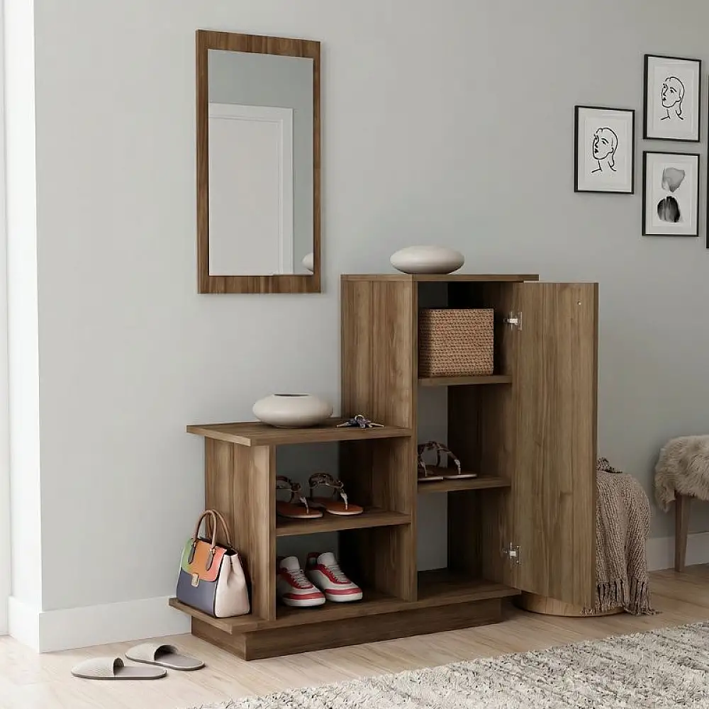 Έπιπλο εισόδου Cute Megapap χρώμα καρυδί 90x35x95εκ. | GP028-0113,2