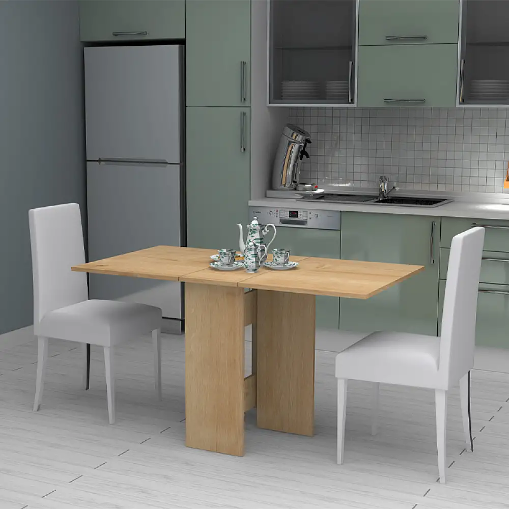 Τραπέζι Pepe Megapap επεκτεινόμενο χρώμα φυσικό οξιάς 28(56+56)x77x75εκ. | GP028-0115,3