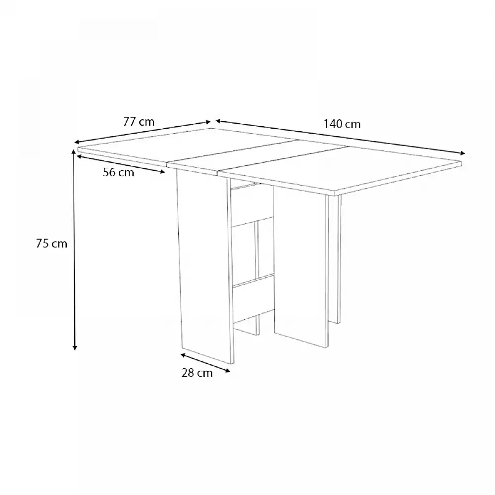 Τραπέζι Pepe Megapap επεκτεινόμενο χρώμα φυσικό οξιάς 28(56+56)x77x75εκ. | GP028-0115,3