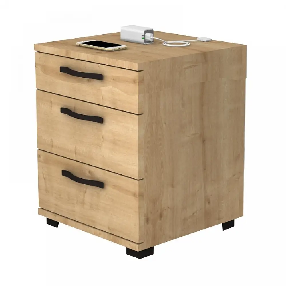 Κομοδίνο - Συρταριέρα γραφείου Roco Megapap χρώμα φυσικό οξιάς 40x39x57εκ. | GP028-0117,1