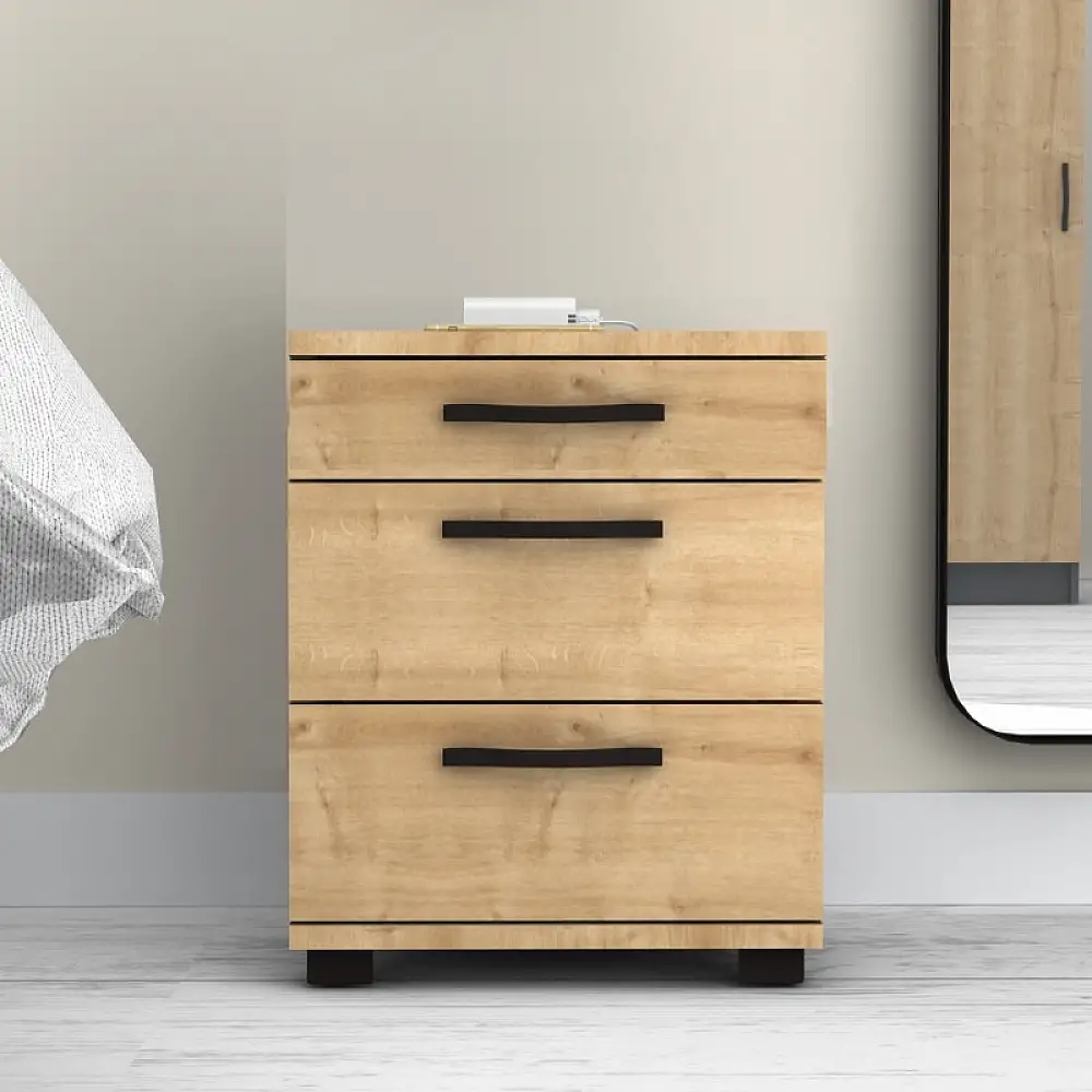 Κομοδίνο - Συρταριέρα γραφείου Roco Megapap χρώμα φυσικό οξιάς 40x39x57εκ. | GP028-0117,1