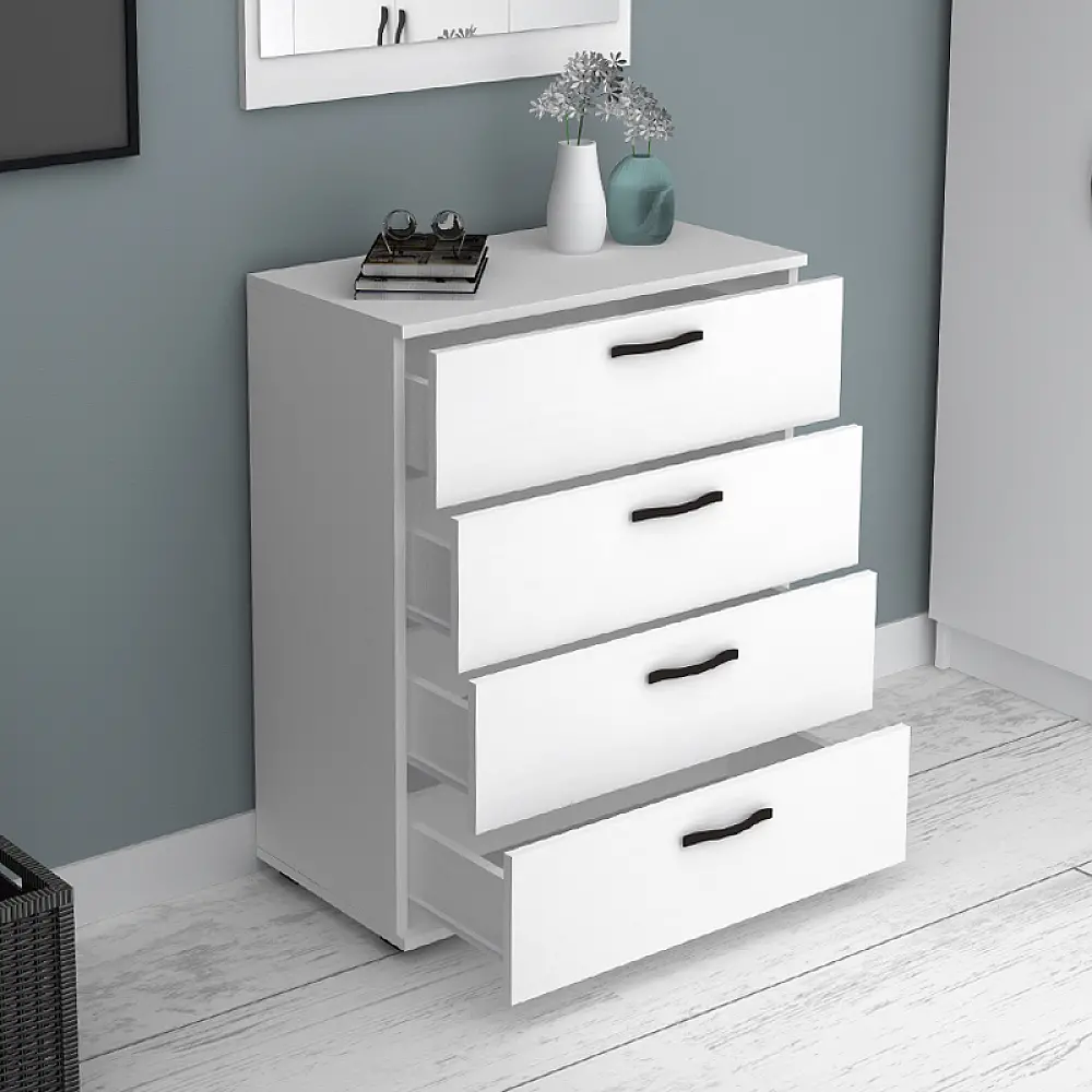Συρταριέρα Velika Megapap χρώμα λευκό 73x44x96εκ. - GP028-0119,3
