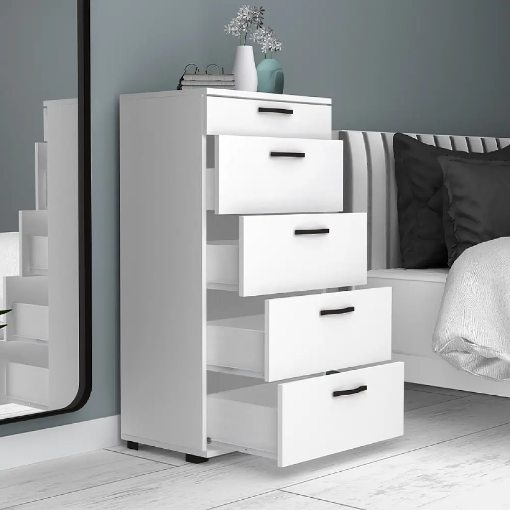 Συρταριέρα Helia Megapap χρώμα λευκό 60x44x108εκ. - GP028-0120,3