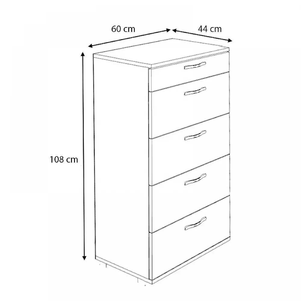 Συρταριέρα Helia Megapap χρώμα γκρι σκυροδέματος 60x44x108εκ. | GP028-0120,4
