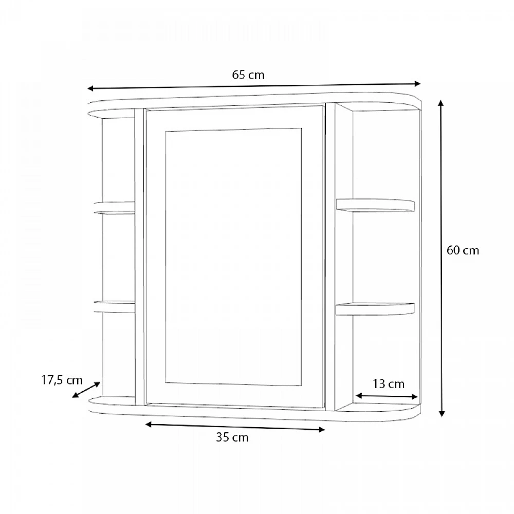 Καθρέπτης μπάνιου Diro Μegapap χρώμα λευκό 65x17,5x60εκ. Καθρέπτης μπάνιου Diro Μegapap χρώμα λευκό 65x17,5x60εκ.