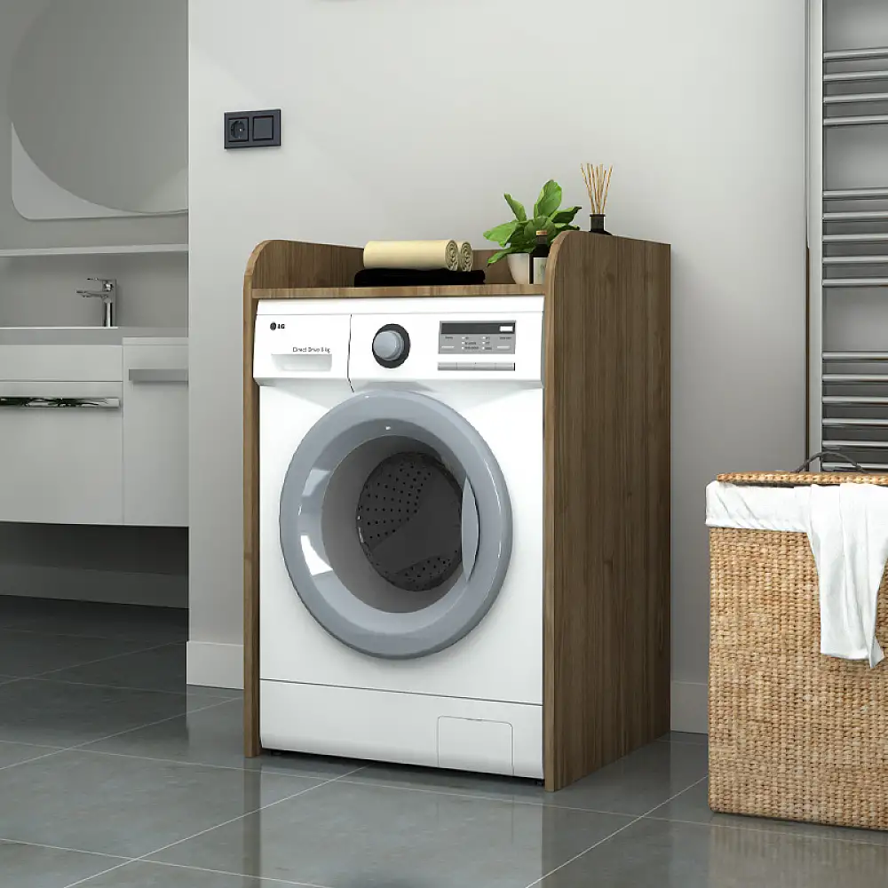 Έπιπλο πλυντηρίου Toren Megapap χρώμα καρυδί 65x60x100εκ. | GP028-0130,2