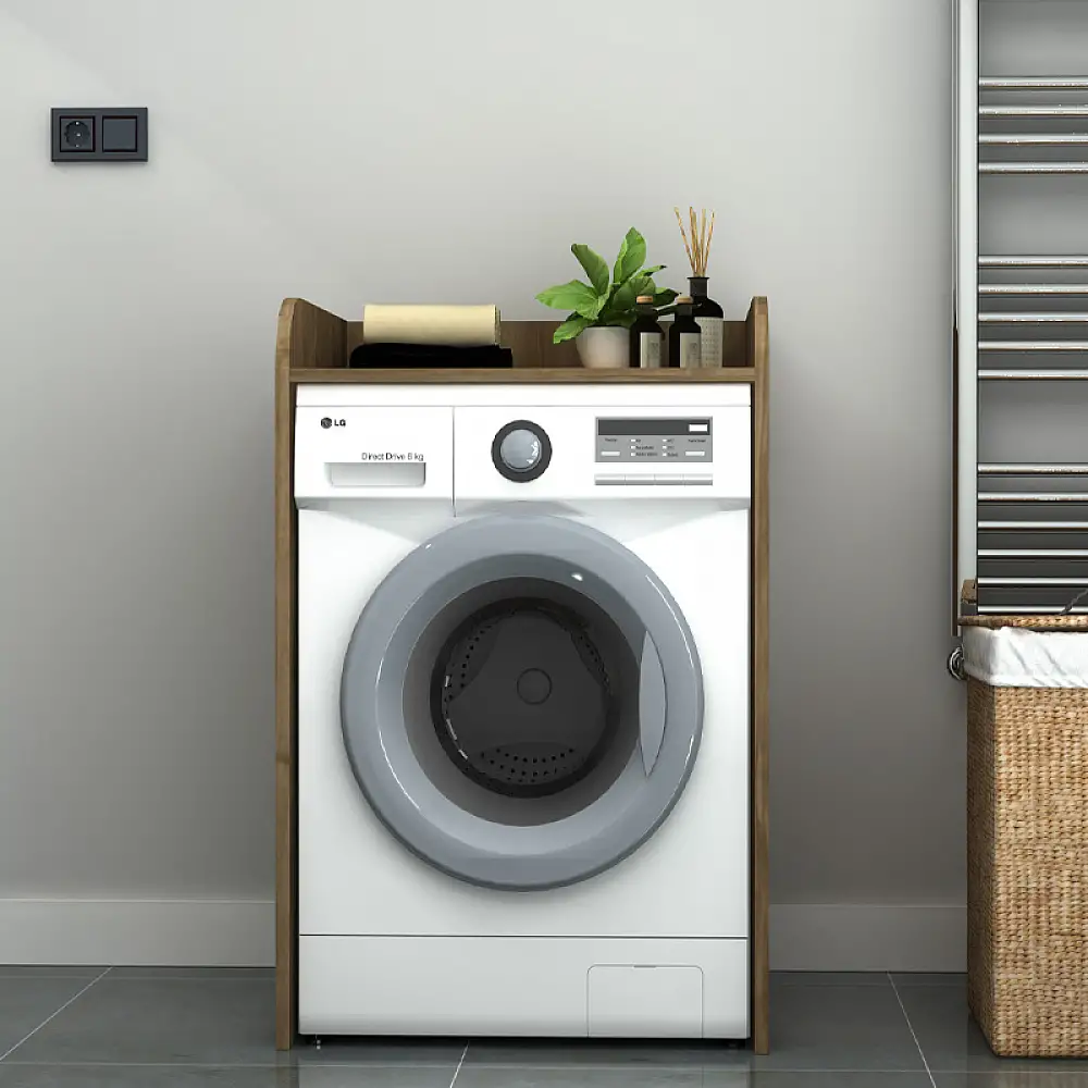 Έπιπλο πλυντηρίου Toren Megapap χρώμα καρυδί 65x60x100εκ. | GP028-0130,2