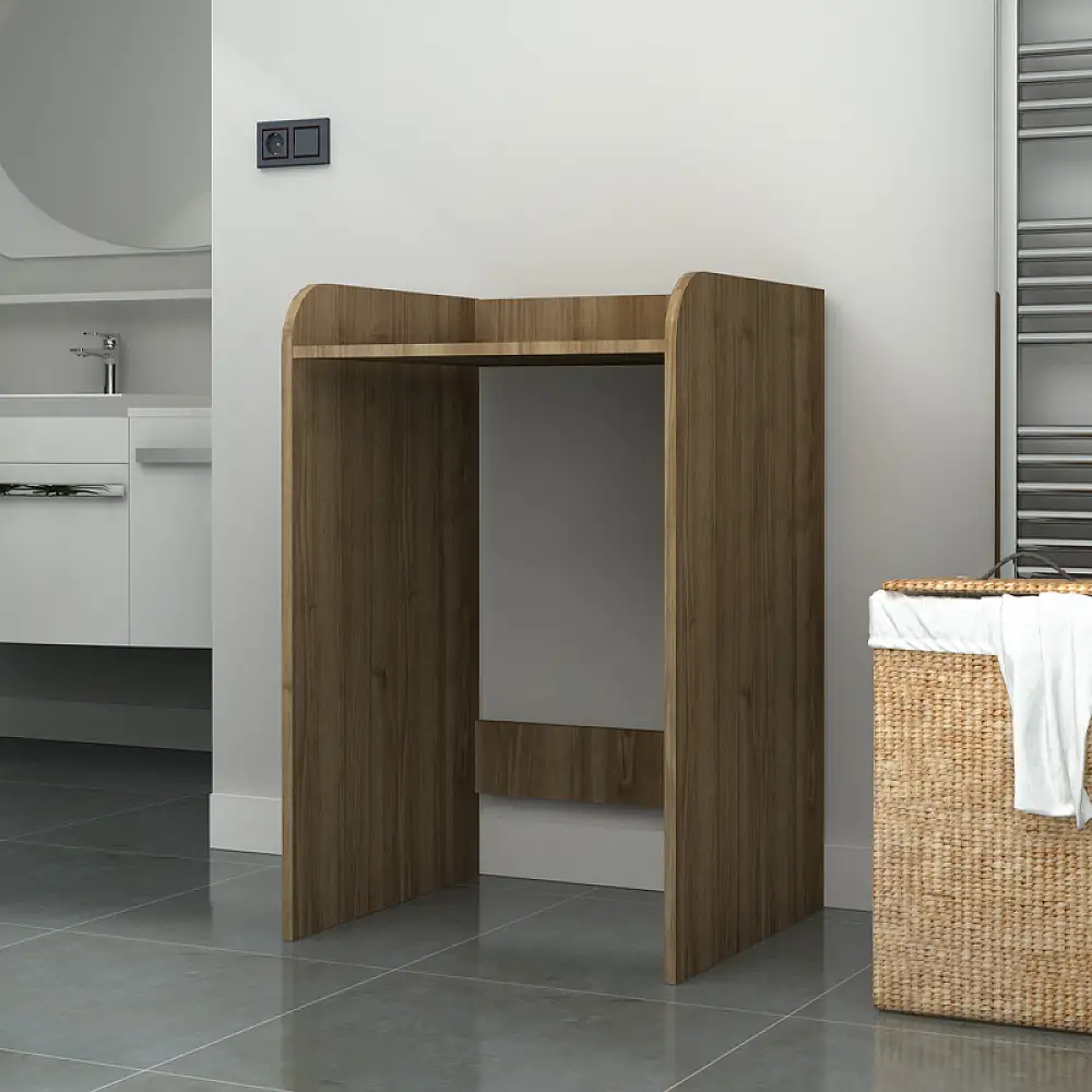 Έπιπλο πλυντηρίου Toren Megapap χρώμα καρυδί 65x60x100εκ. | GP028-0130,2
