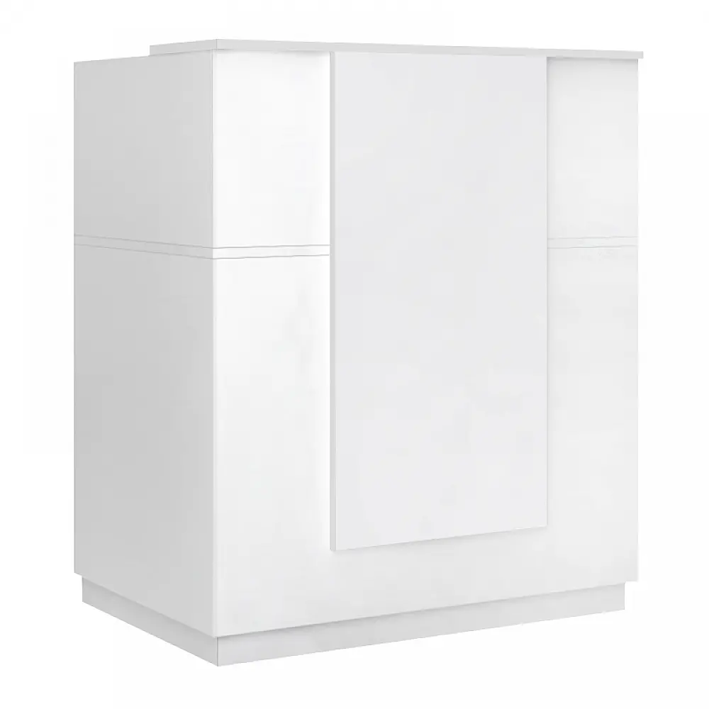 Γραφείο υποδοχής - reception Gemini Megapap χρώμα λευκό 100x70x110εκ. - GP028-0133,2