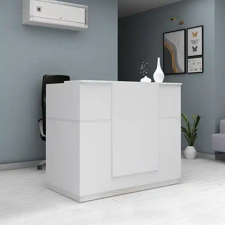 Γραφείο υποδοχής - reception Gemini Megapap χρώμα λευκό 150x70x110εκ. | GP028-0135,2