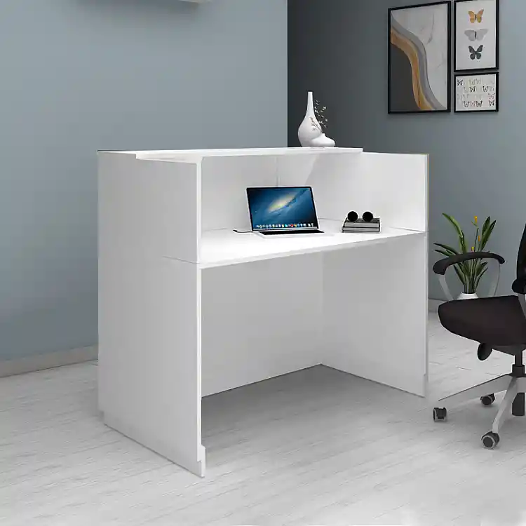 Γραφείο υποδοχής - reception Gemini Megapap χρώμα λευκό 150x70x110εκ. | GP028-0135,2