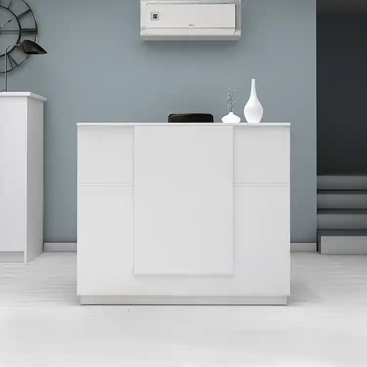 Γραφείο υποδοχής - reception Gemini Megapap χρώμα λευκό 150x70x110εκ. | GP028-0135,2