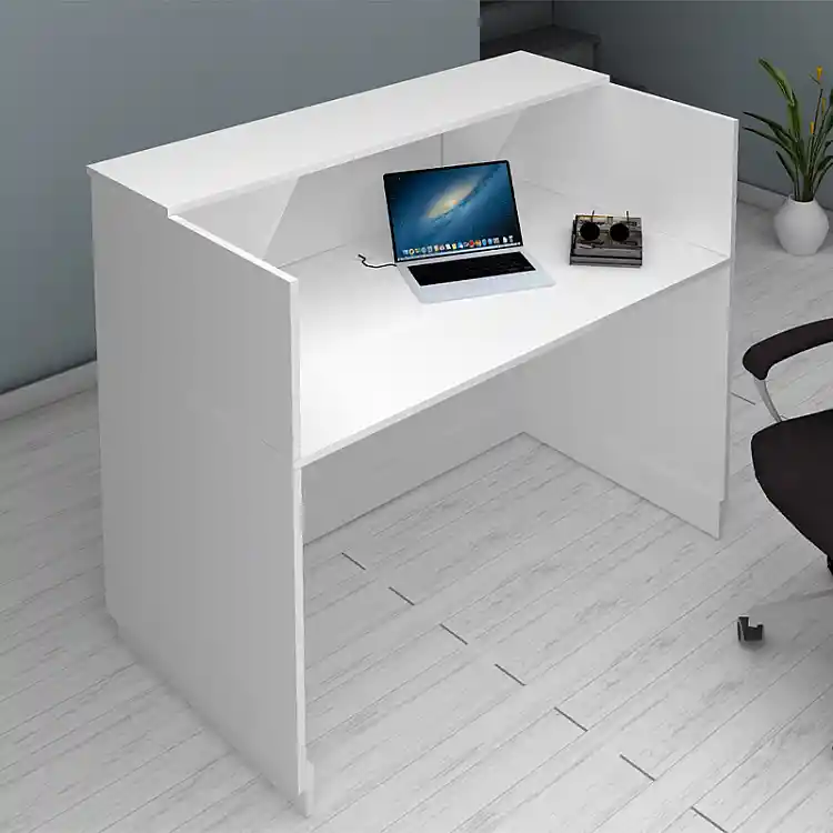 Γραφείο υποδοχής - reception Gemini Megapap χρώμα λευκό 150x70x110εκ. | GP028-0135,2