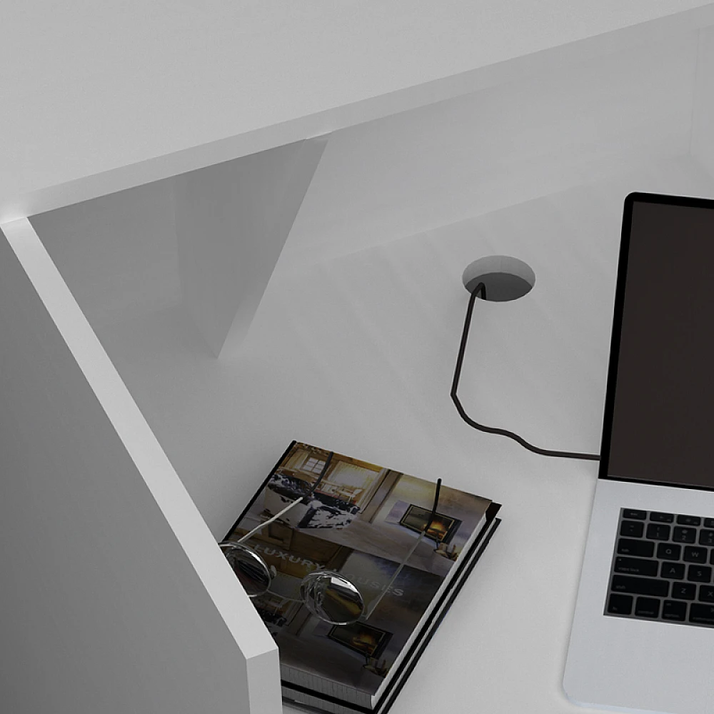 Γραφείο υποδοχής - reception Gemini Megapap χρώμα λευκό 150x70x110εκ. Γραφείο υποδοχής - reception Gemini Megapap χρώμα λευκό 150x70x110εκ.