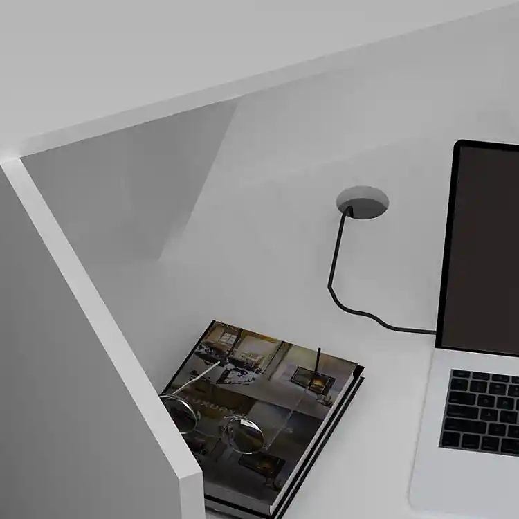 Γραφείο υποδοχής - reception Gemini Megapap χρώμα λευκό 150x70x110εκ. | GP028-0135,2