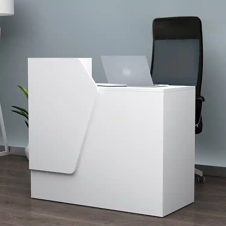 Γραφείο υποδοχής - reception Merlin Megapap χρώμα λευκό 110x50x101,8εκ. | GP028-0140,3