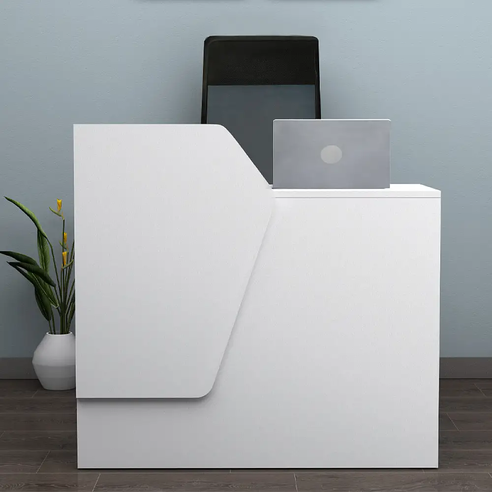 Γραφείο υποδοχής - reception Merlin Megapap χρώμα λευκό 110x50x101,8εκ. | GP028-0140,3
