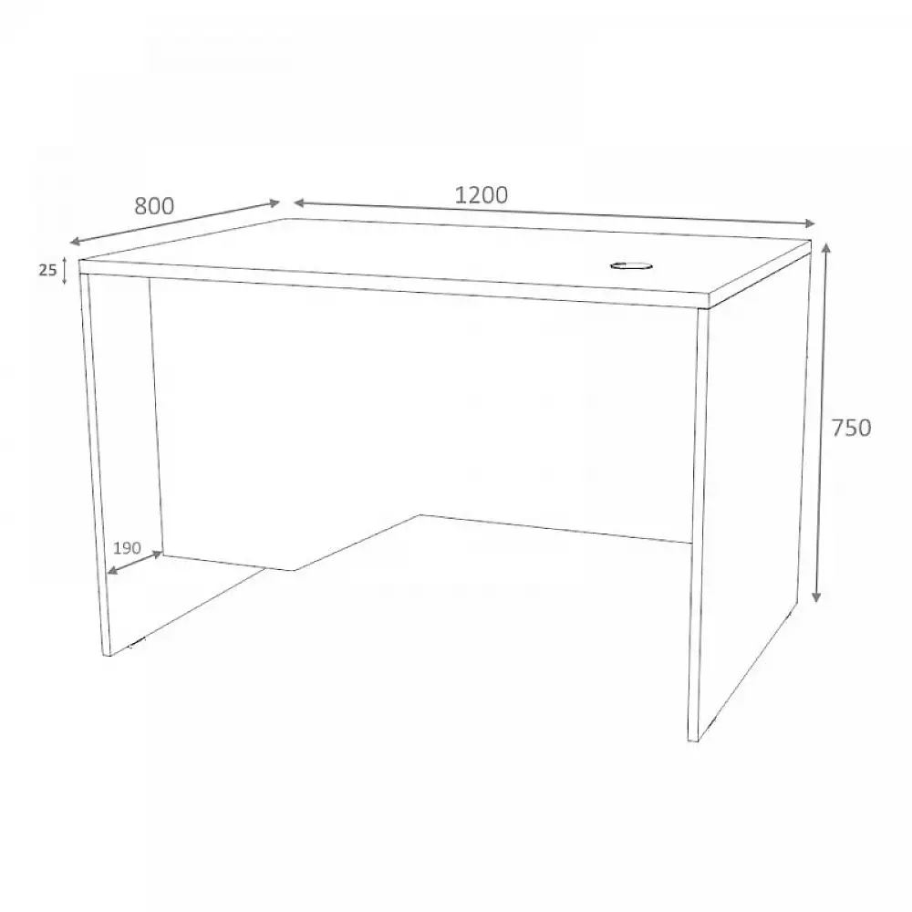 Γραφείο επαγγελματικό Venturo Megapap χρώμα ανθρακί - φυσικό οξιάς 120x80x75εκ. | GP028-0150,1