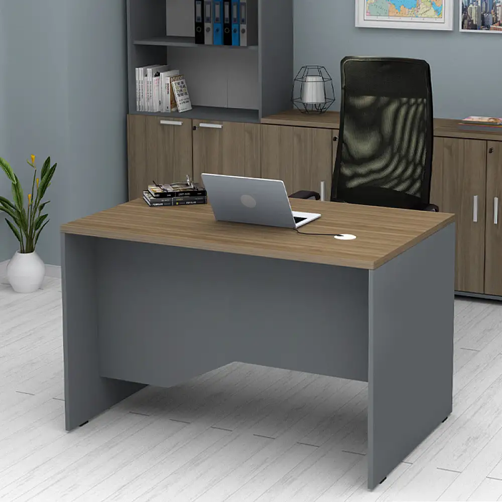 Γραφείο επαγγελματικό Venturo Megapap χρώμα ανθρακί - καρυδί 120x80x75εκ. | GP028-0150,2