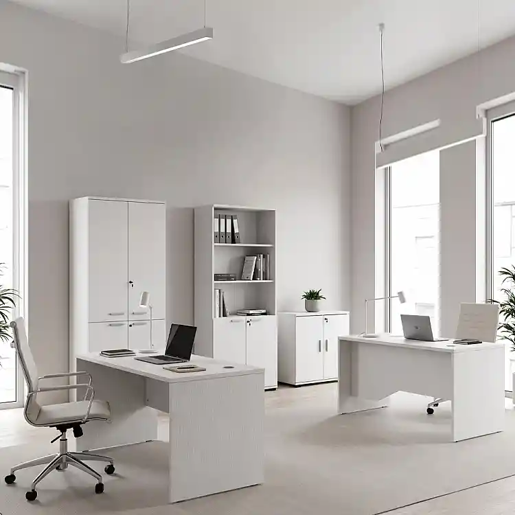 Γραφείο επαγγελματικό Venturo Megapap χρώμα λευκό 120x80x75εκ. | GP028-0150,3