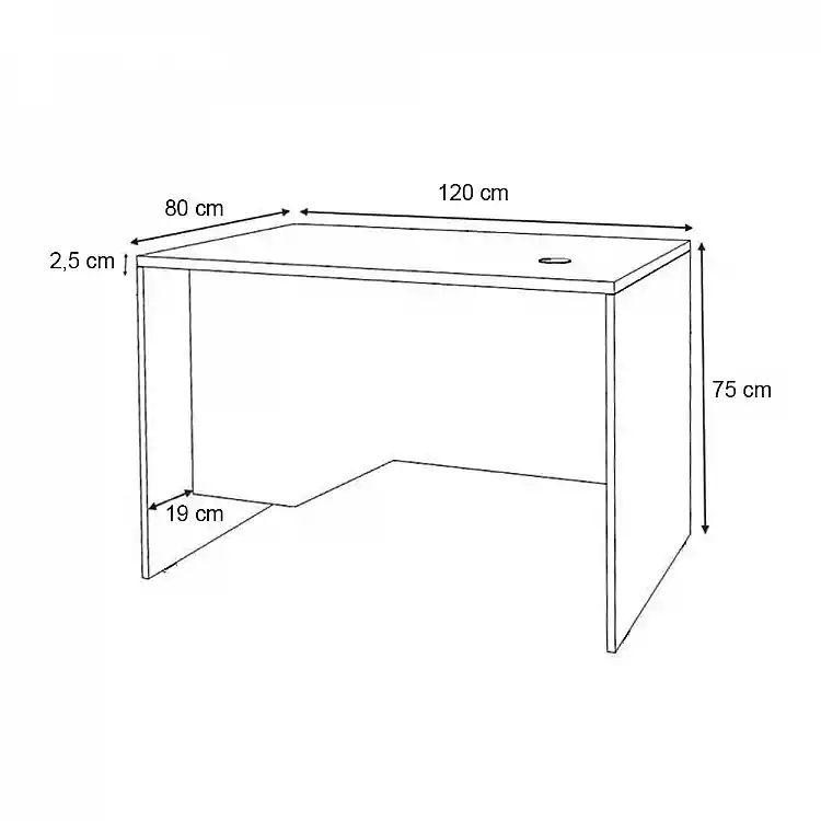Γραφείο επαγγελματικό Venturo Megapap χρώμα λευκό 120x80x75εκ. | GP028-0150,3