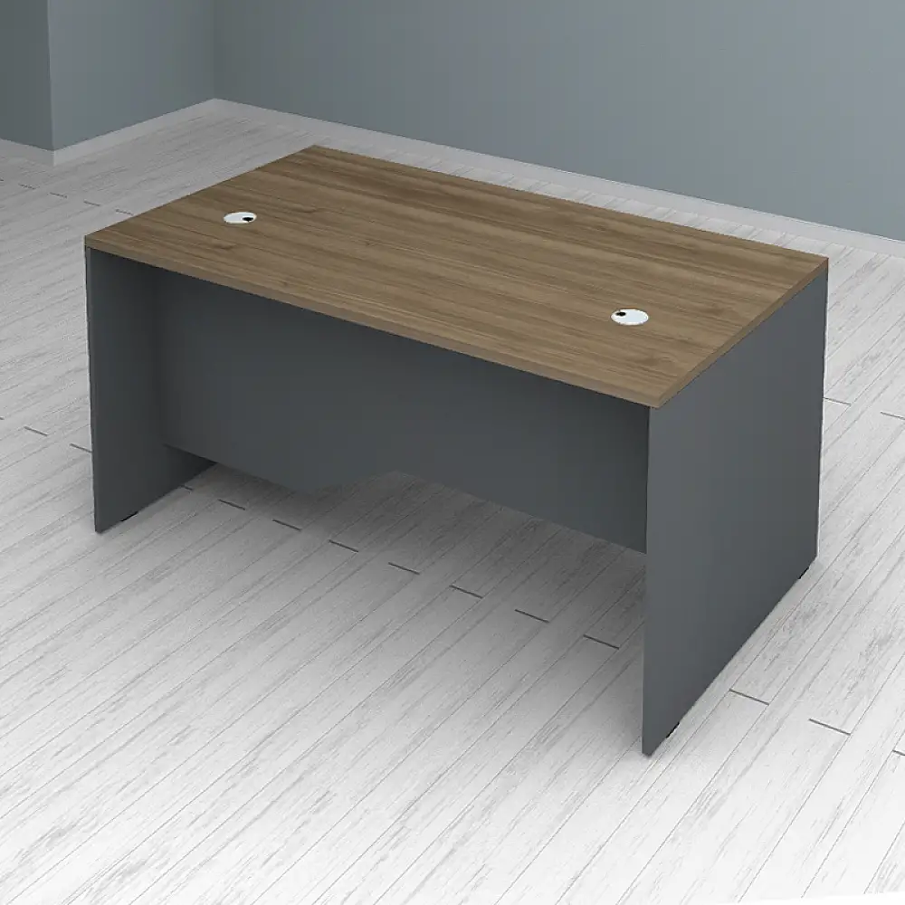 Γραφείο επαγγελματικό Venturo Megapap χρώμα ανθρακί - καρυδί 150x80x75εκ. | GP028-0151,2