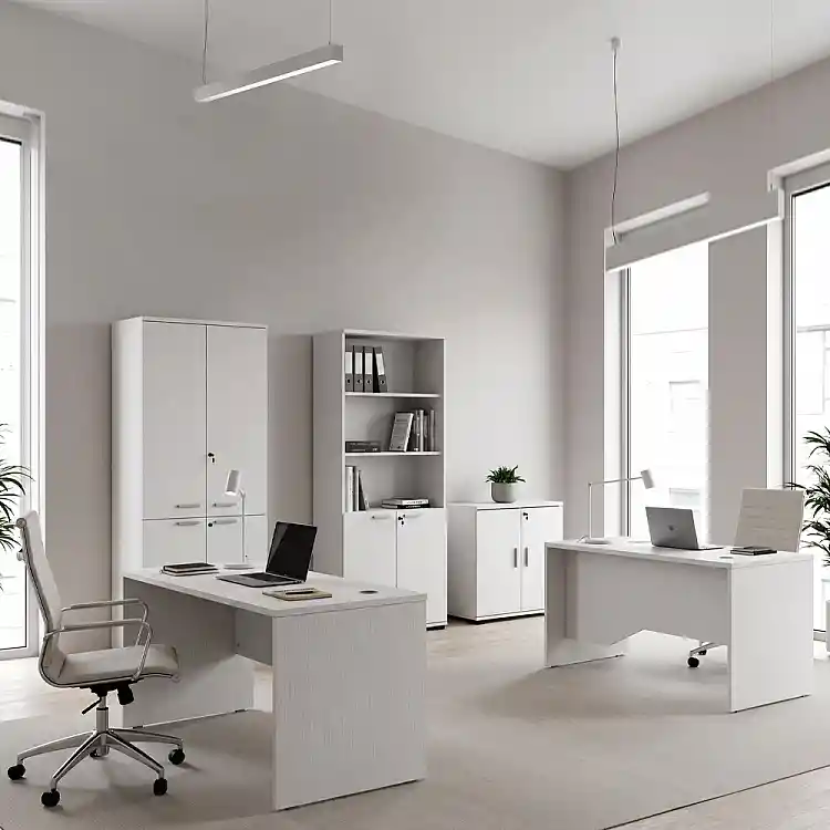 Γραφείο επαγγελματικό Venturo Megapap χρώμα λευκό 150x80x75εκ. | GP028-0151,3