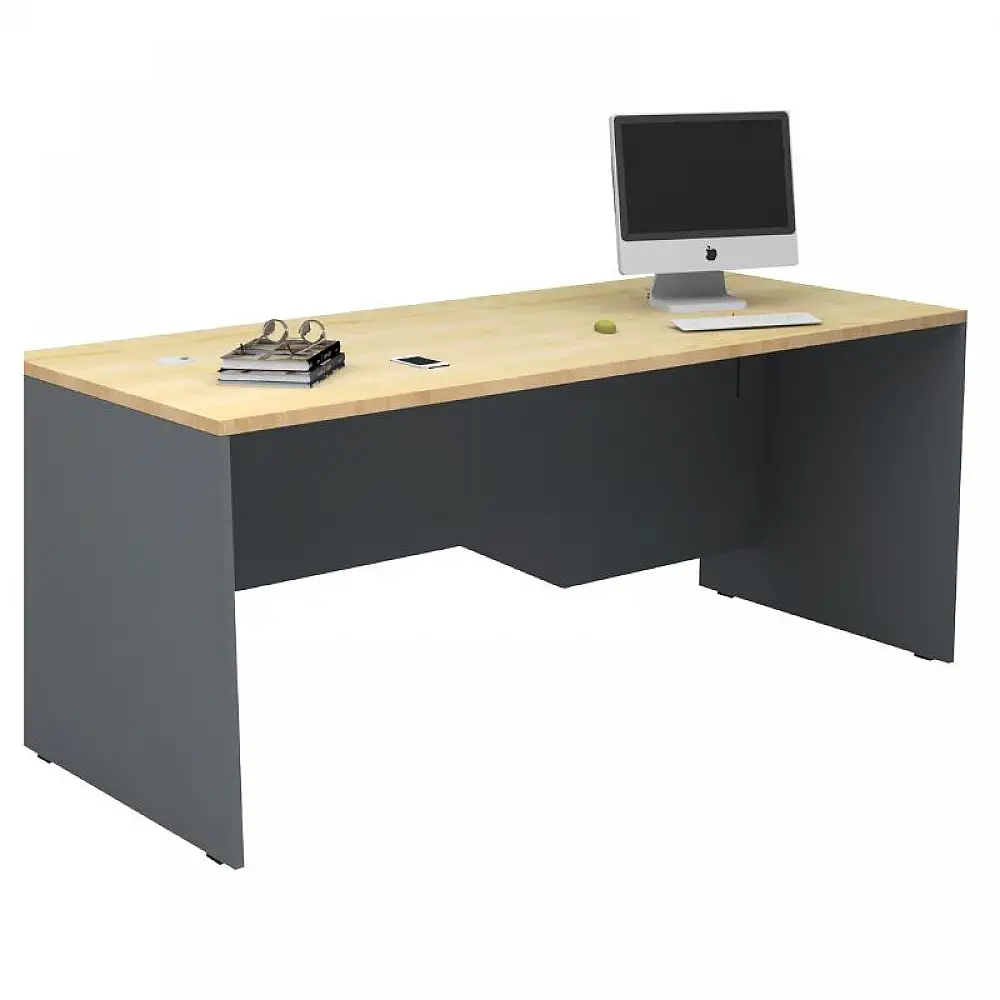 Γραφείο επαγγελματικό Venturo Megapap χρώμα ανθρακί - φυσικό οξιάς 180x80x75εκ. | GP028-0152,1