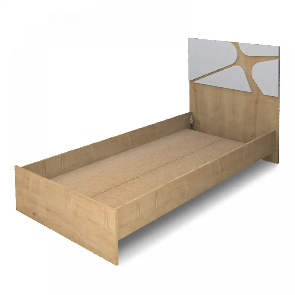 Κρεβάτι Bergamo Megapap χρώμα φυσικό οξιάς 100x200εκ. | GP028-0153,1