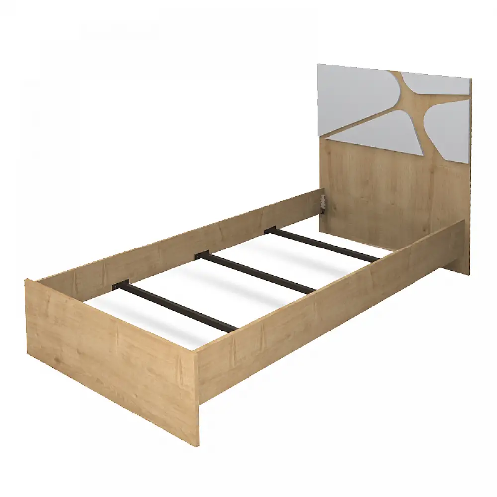 Κρεβάτι Bergamo Megapap χρώμα φυσικό οξιάς 100x200εκ. | GP028-0153,1