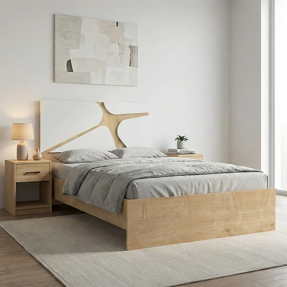 Κρεβάτι Bergamo Megapap χρώμα φυσικό οξιάς 120x200εκ. | GP028-0154,1