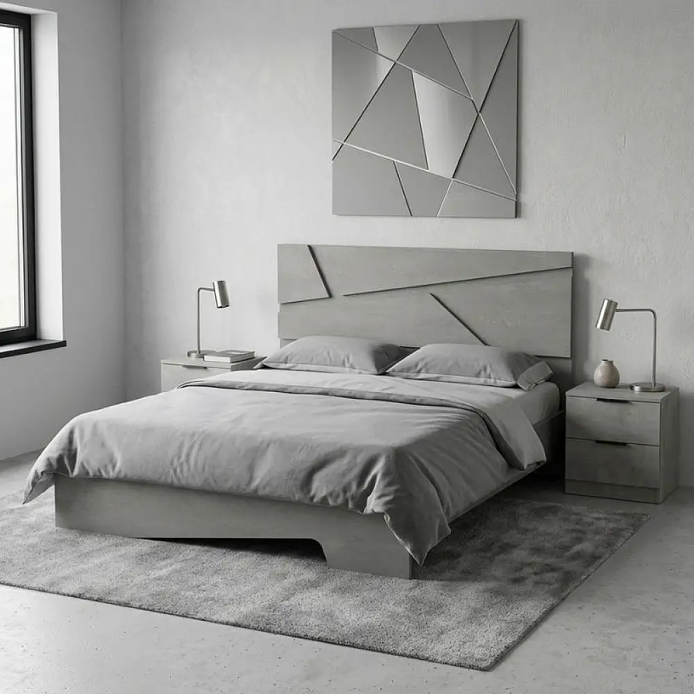 Κρεβάτι Efes Megapap χρώμα γκρι σκυροδέματος 160x200εκ. | GP028-0156,2