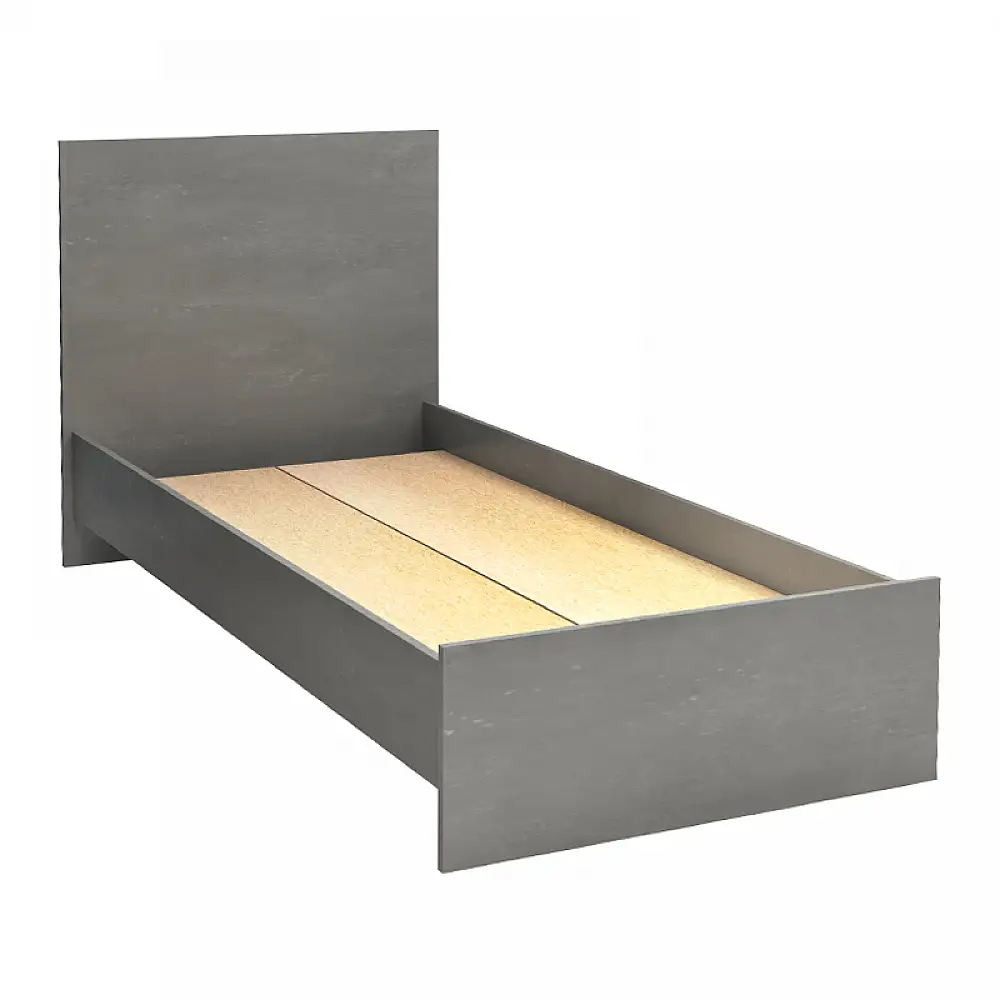 Κρεβάτι Troy Megapap χρώμα γκρι σκυροδέματος 100x200εκ. | GP028-0157,3