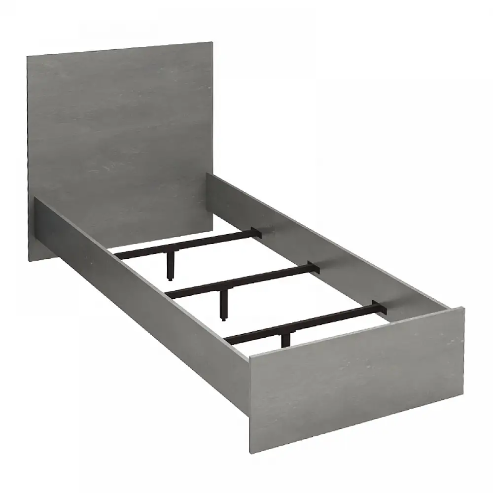 Κρεβάτι Troy Megapap χρώμα γκρι σκυροδέματος 100x200εκ. | GP028-0157,3