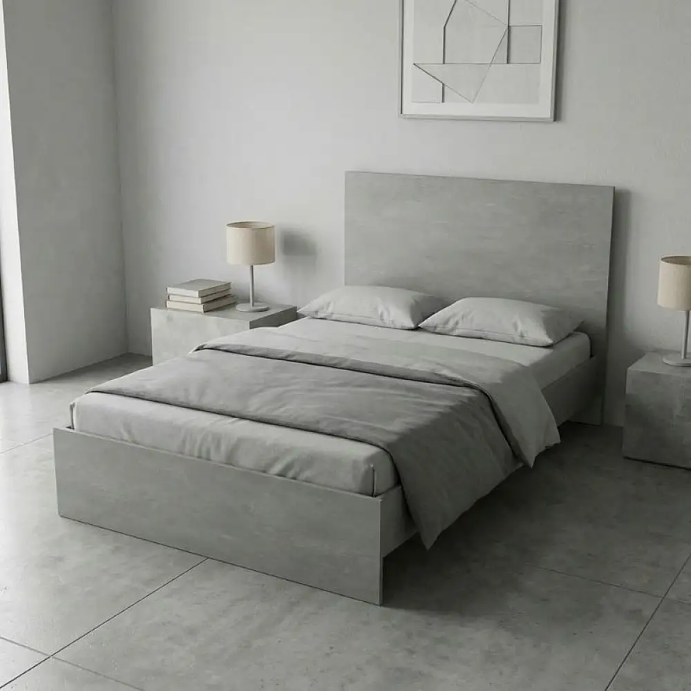 Κρεβάτι Troy Megapap χρώμα γκρι σκυροδέματος 120x200εκ. | GP028-0158,3