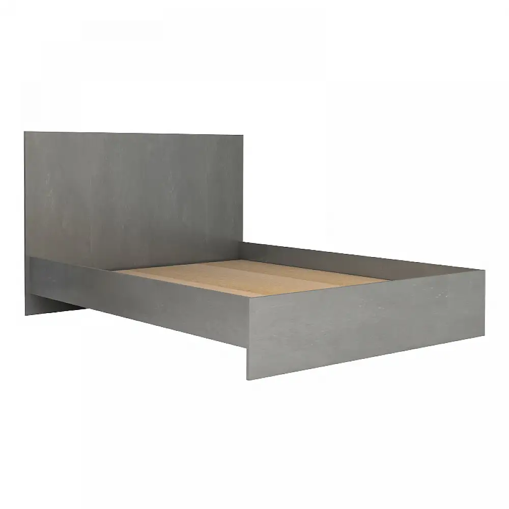 Κρεβάτι Troy Megapap χρώμα γκρι σκυροδέματος 140x190εκ. | GP028-0159,3