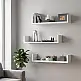 Ραφιέρα τοίχου Dark Megapap 3 τεμαχίων χρώμα λευκό 60x15x12εκ. | GP028-0164,1
