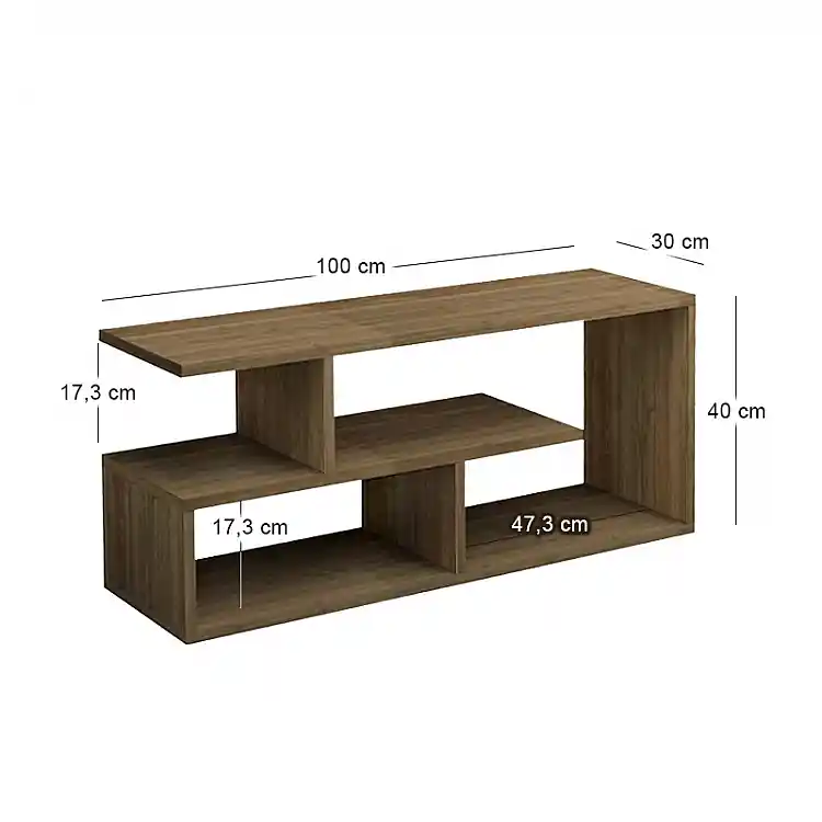 Έπιπλο τηλεόρασης Forever Megapap χρώμα καρυδί 100x30x40cm. | GP028-0168,3