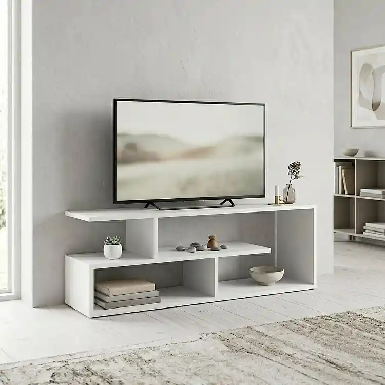 Έπιπλο τηλεόρασης Forever Megapap χρώμα λευκό 120x30x40cm. | GP028-0169,1