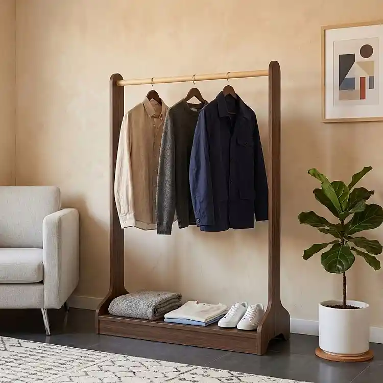 Έπιπλο εισόδου Glimer Megapap χρώμα καρυδί 88,2x34,6x128εκ. | GP028-0175,3