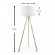 Φωτιστικό δαπέδου Rosling Megapap Mdf/ύφασμα Pvc χρώμα φυσικό/λευκό 38x21x140εκ. Φωτιστικό δαπέδου Rosling Megapap Mdf/ύφασμα Pvc χρώμα φυσικό/λευκό 38x21x140εκ.