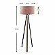 Φωτιστικό δαπέδου Rosling Megapap Mdf/ύφασμα Pvc χρώμα καρυδί - dusty rose 38x38x140εκ. Φωτιστικό δαπέδου Rosling Megapap Mdf/ύφασμα Pvc χρώμα καρυδί - dusty rose 38x38x140εκ.