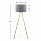 Φωτιστικό δαπέδου Rosling Megapap Mdf/ύφασμα Pvc χρώμα φυσικό/ανθρακί 38x21x140εκ. Φωτιστικό δαπέδου Rosling Megapap Mdf/ύφασμα Pvc χρώμα φυσικό/ανθρακί 38x21x140εκ.