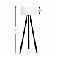 Φωτιστικό δαπέδου Rosling Megapap Mdf/ύφασμα Pvc χρώμα μαύρο - λευκό 38x38x140εκ. Φωτιστικό δαπέδου Rosling Megapap Mdf/ύφασμα Pvc χρώμα μαύρο - λευκό 38x38x140εκ.