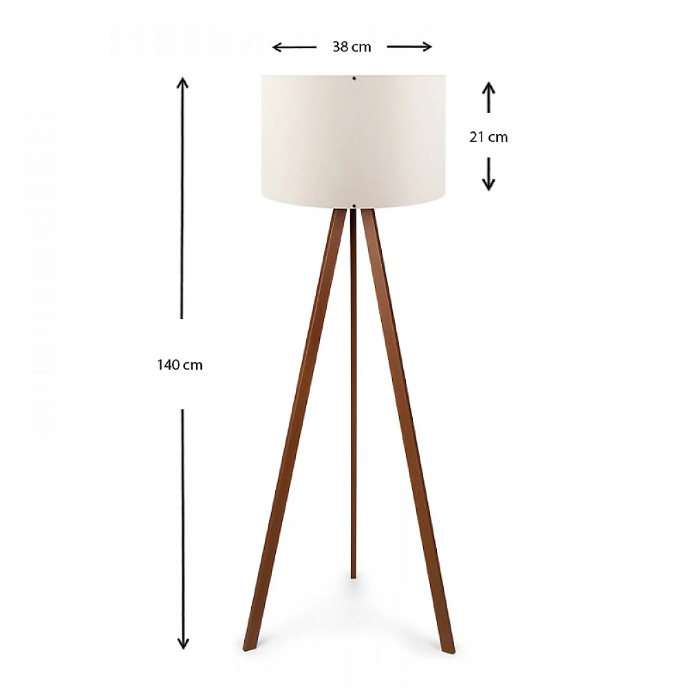 Φωτιστικό δαπέδου Rosling Megapap Mdf/ύφασμα Pvc χρώμα καρυδί/μπεζ 38x21x140εκ. Φωτιστικό δαπέδου Rosling Megapap Mdf/ύφασμα Pvc χρώμα καρυδί/μπεζ 38x21x140εκ.