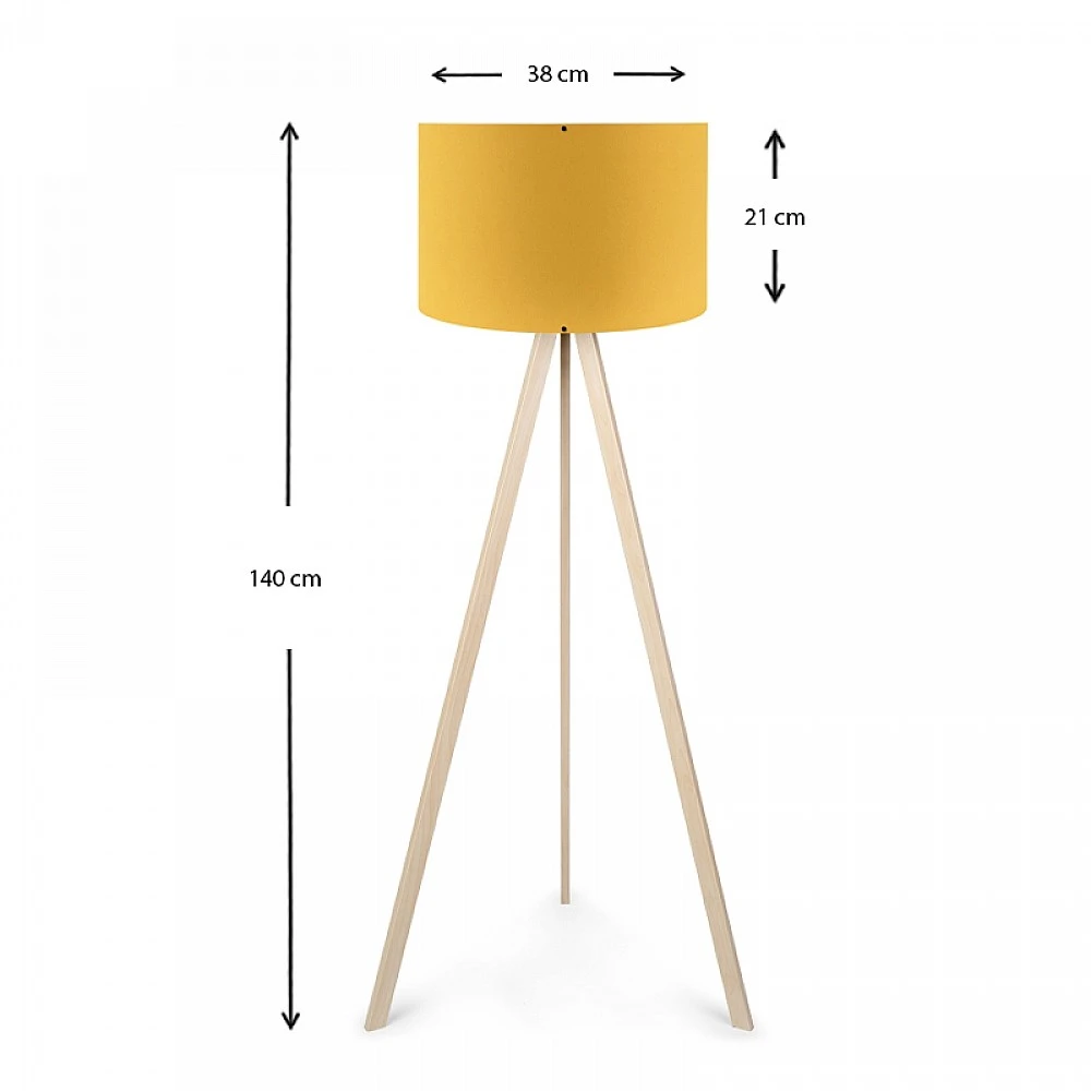 Φωτιστικό δαπέδου Rosling Megapap Mdf/ύφασμα Pvc χρώμα φυσικό/κροκί 38x21x140εκ. Φωτιστικό δαπέδου Rosling Megapap Mdf/ύφασμα Pvc χρώμα φυσικό/κροκί 38x21x140εκ.