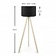 Φωτιστικό δαπέδου Rosling Megapap Mdf/ύφασμα Pvc χρώμα φυσικό/μαύρο 38x21x140εκ. Φωτιστικό δαπέδου Rosling Megapap Mdf/ύφασμα Pvc χρώμα φυσικό/μαύρο 38x21x140εκ.
