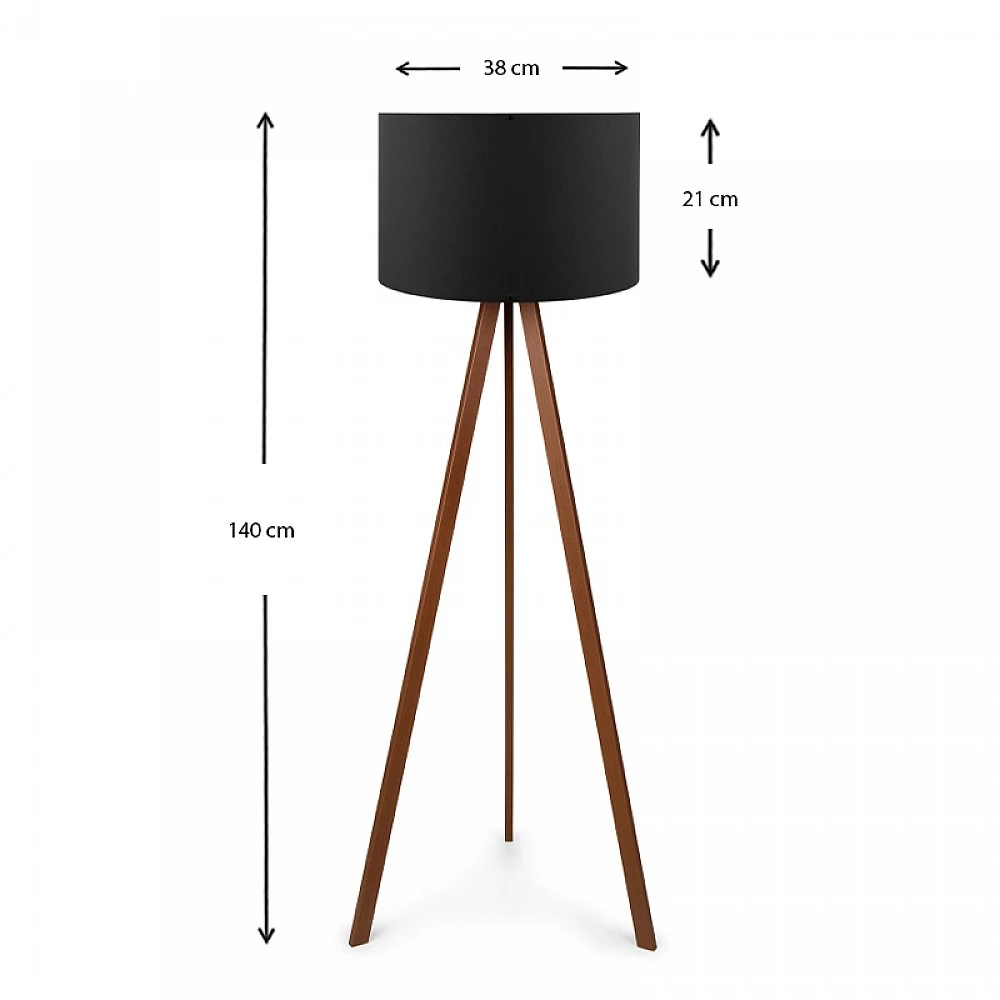 Φωτιστικό δαπέδου Rosling Megapap Mdf/ύφασμα Pvc χρωμα καρυδί/μαύρο 38x21x140εκ. Φωτιστικό δαπέδου Rosling Megapap Mdf/ύφασμα Pvc χρωμα καρυδί/μαύρο 38x21x140εκ.