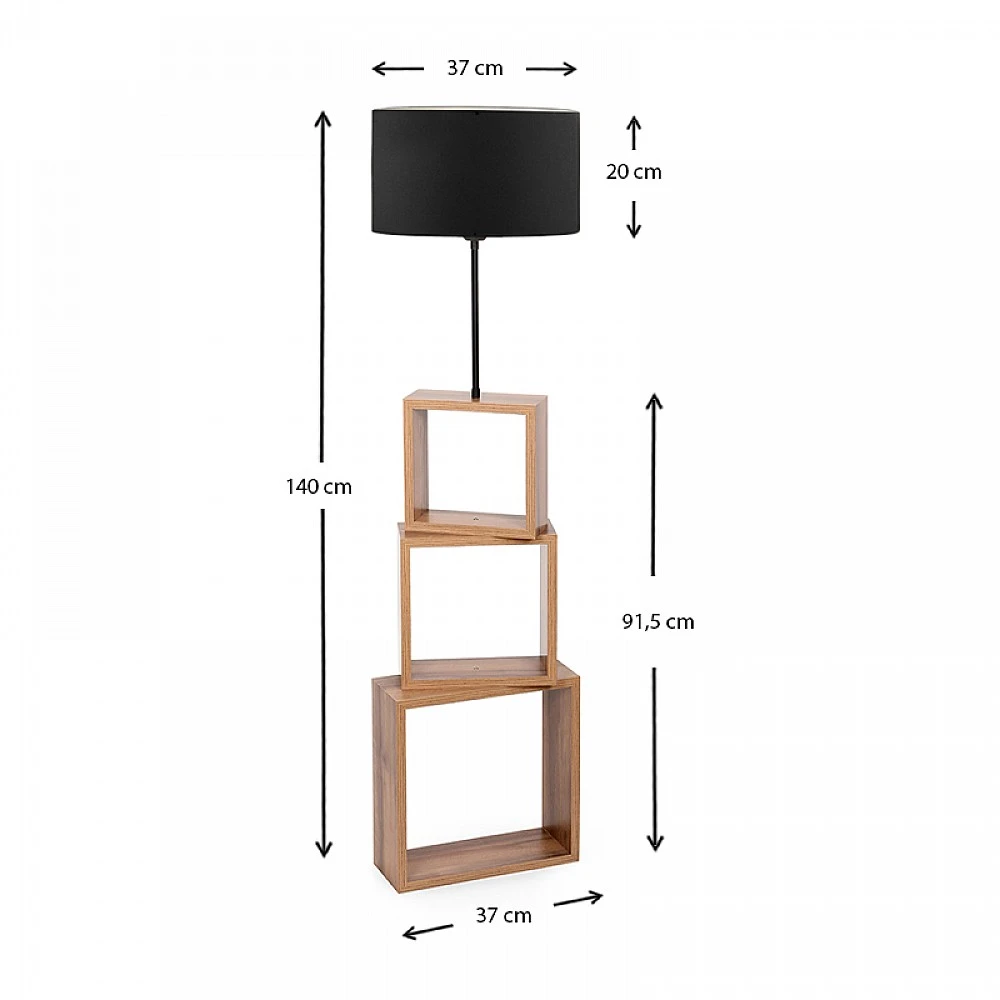 Φωτιστικό δαπέδου Claude Megapap Mdf/fabric Pvc χρώμα καφέ/μαύρο 37x20x140εκ. Φωτιστικό δαπέδου Claude Megapap Mdf/fabric Pvc χρώμα καφέ/μαύρο 37x20x140εκ.